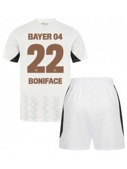 Bayer Leverkusen Victor Boniface #22 Auswärts Trikotsatz für Kinder 2024-25 Kurzarm (+ Kurze Hosen)